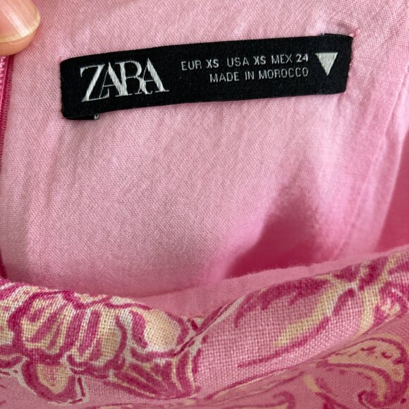 PRINTED LINEN BLEND DRESS -Wore once - Picture 8 of 8